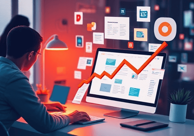 Social media marketing with digital marketing content